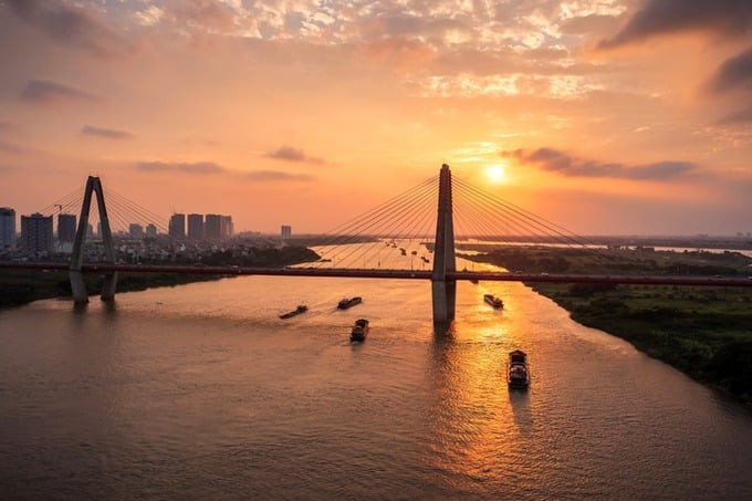 Sông Hồng trở thành 1 biểu tượng của thủ đô Hà Nội. Ảnh: Internet