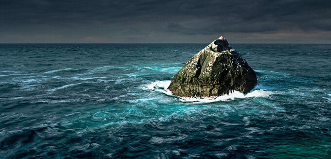Gọi là đảo hoang nhưng thực chất Rockall chỉ như một tảng đá có chiều rộng 30m và cao khoảng 21m