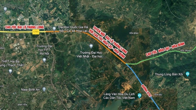 Tuyến Đại lộ Thăng Long, đoạn nối từ Quốc lộ 21 đến cao tốc Hà Nội - Hòa Bình có tổng vốn đầu tư 5.200 tỷ đồng. Ảnh: Đời sống Pháp luật