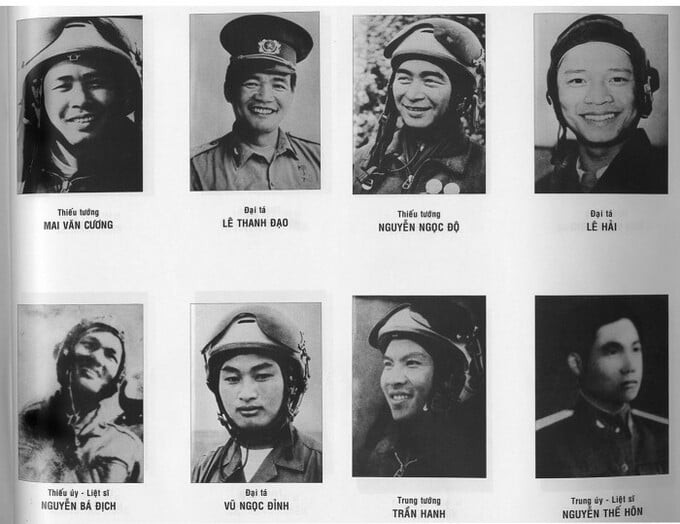Các phi công - Anh hùng Lực lượng Vũ trang Nhân dân tham gia chiến đấu giai đoạn 1964 - 1973 (Ảnh: Petro Times)