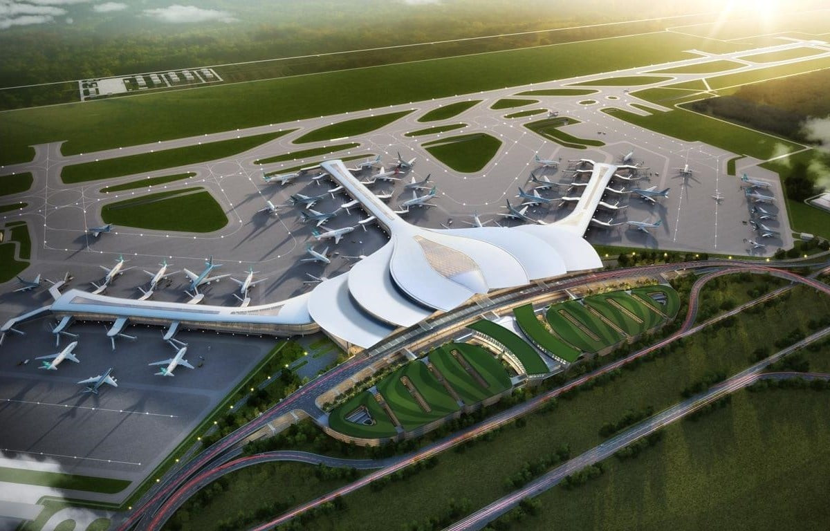 Phối cảnh thiết kế sân bay Long Thành. Ảnh: VietnamPlus