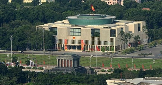Toàn cảnh Tòa nhà Quốc hội Việt Nam. Ảnh: Báo Dân Trí