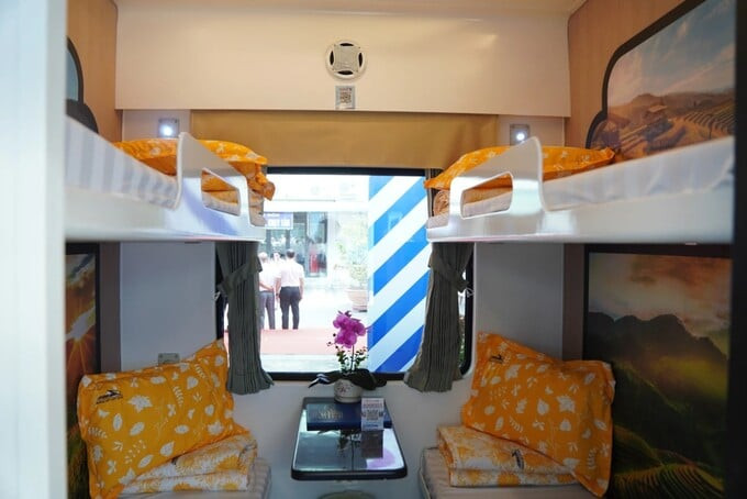 Toa xe giường nằm thiết kế sang trọng, ấm cúng
