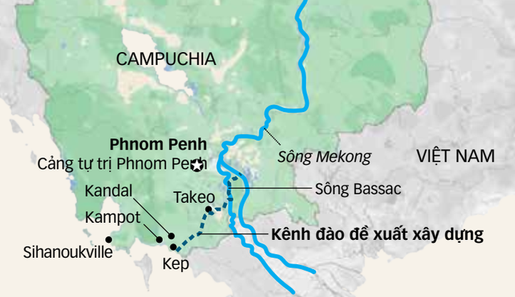 Kênh đào 1,7 tỷ USD - ‘đường ra biển’ của Campuchia