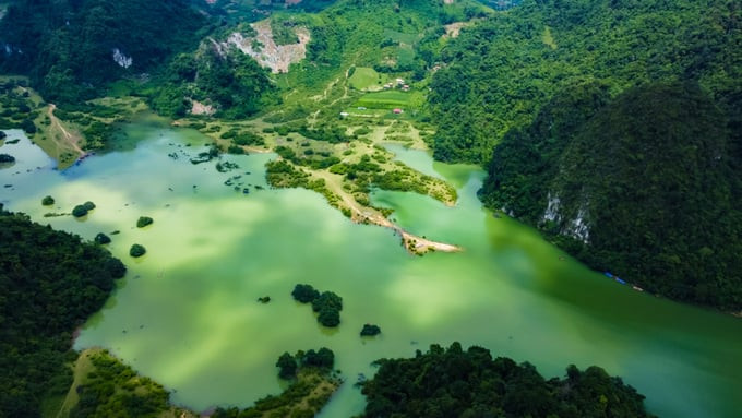 Thảo nguyên Đồng Lâm mùa ngập nước (Ảnh: Hùng Vĩ)