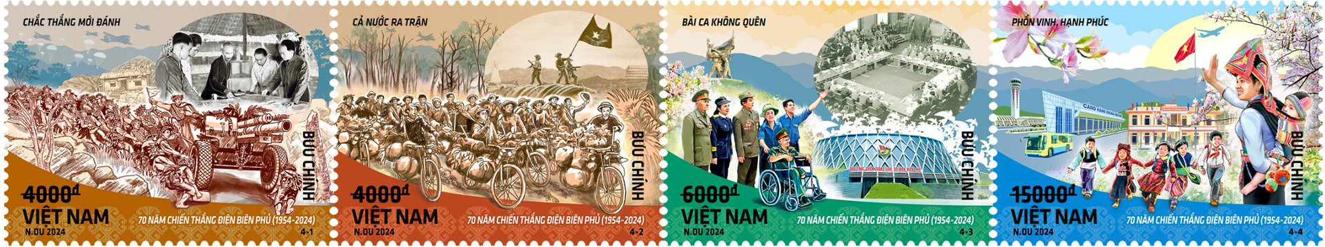 [Tin công nghệ] Bộ tem kỷ niệm 70 năm Chiến thắng Điện Biên Phủ sẽ được phát hành ngày 5/5