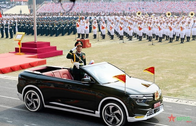 Lễ diễu binh, diễu hành là điểm nhấn, quan trọng Lễ kỷ niệm 70 năm Chiến thắng Điện Biên Phủ (7/5/1954-7/5/2024). Ảnh: Báo QĐND