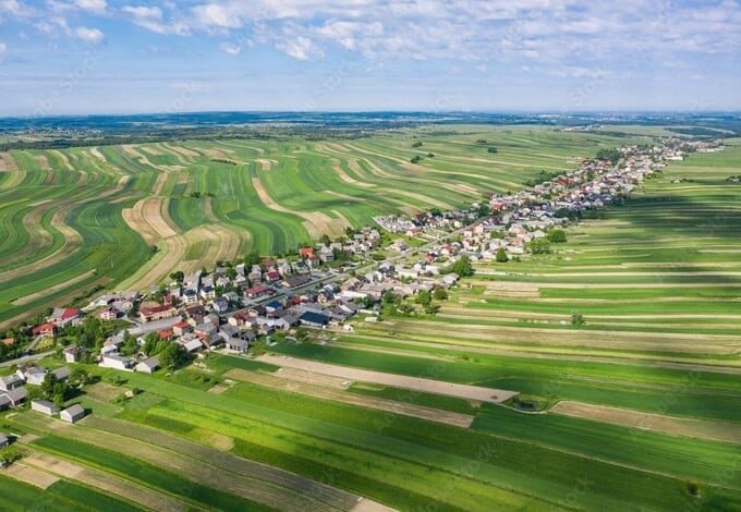 Các con phố độc đáo không phải là điều hiếm thấy ở các ngôi làng châu Âu nhưng vị trí của làng Sułoszowa nằm giữa một cánh đồng chắc chắn là điều đáng kinh ngạc nhất