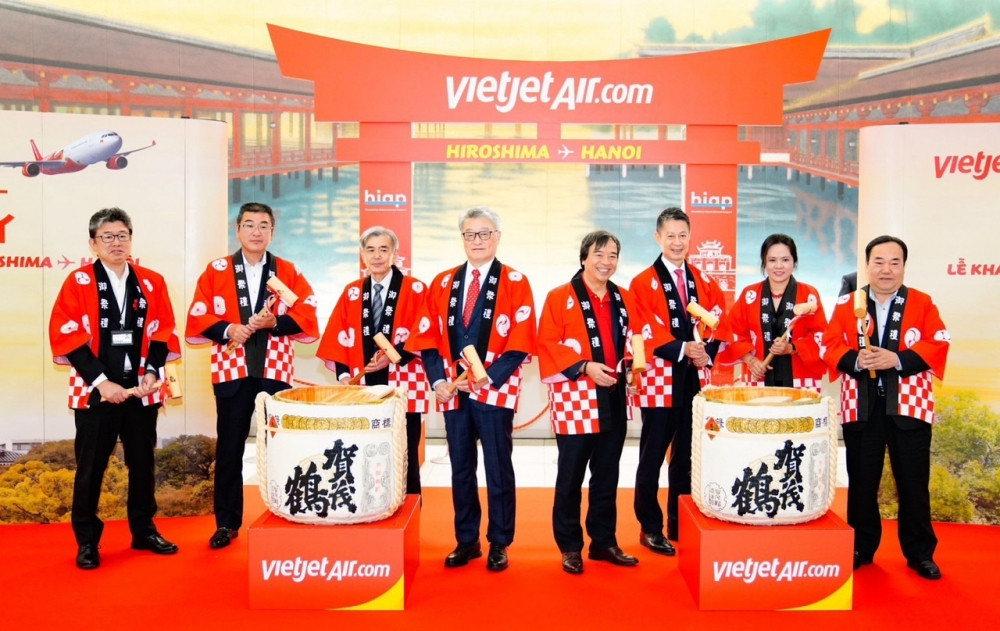 Tin vui: Vietjet vừa khai trương đường bay giữa Hà Nội và Hiroshima