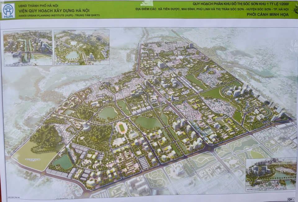 Quy hoạch phân khu đô thị Sóc Sơn khu 1, tỷ lệ 1/2000.