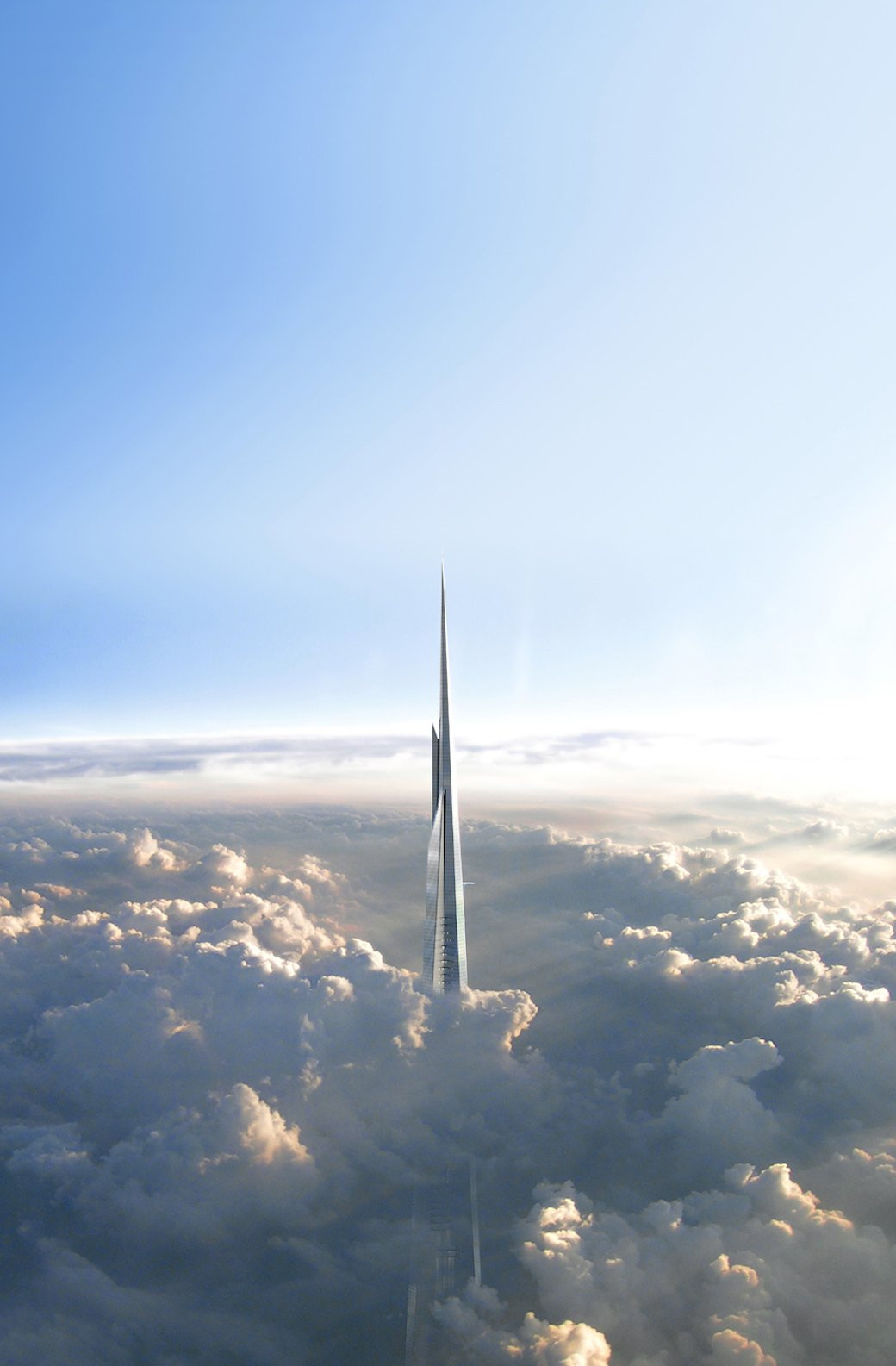 Tháp Jeddah sẽ trở thành tòa nhà chọc trời cao nhất thế giới với chiều cao 1.000m. Ảnh: Estate Intel