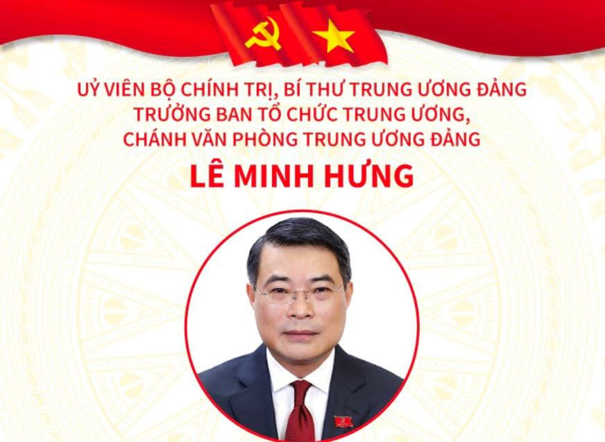 [INFOGRAPHICS] Tiểu sử đồng chí Lê Minh Hưng, tân Ủy viên Bộ Chính trị, Trưởng ban Tổ chức Trung ương