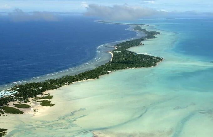“Hòn đảo thiên đường” Kiribati có nguy cơ bị nước biển 