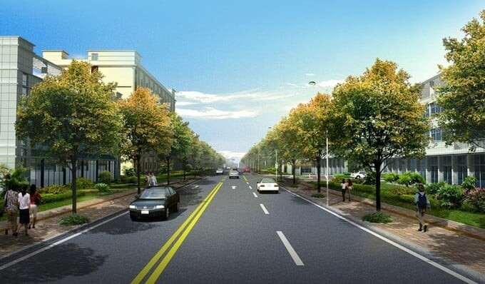 Phác họa dự án tuyến đường liên khu vực 5 với tổng mức đầu tư dự kiến 125 tỷ đồng. Ảnh: Internet