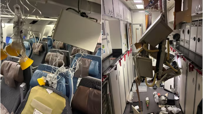 Máy bay Boeing 777-300ER gặp nhiễu động phải hạ cánh khẩn cấp: Hành khách bị hất văng lên trần, đầu đập vào khoang hành lý