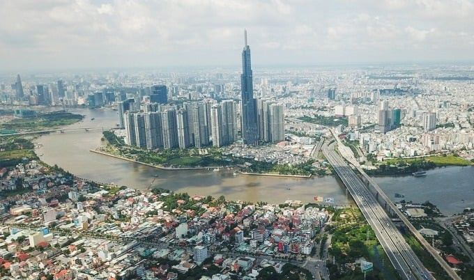 Sông Sài Gòn đoạn qua trung tâm TP. HCM. Ảnh: Quỳnh Trần