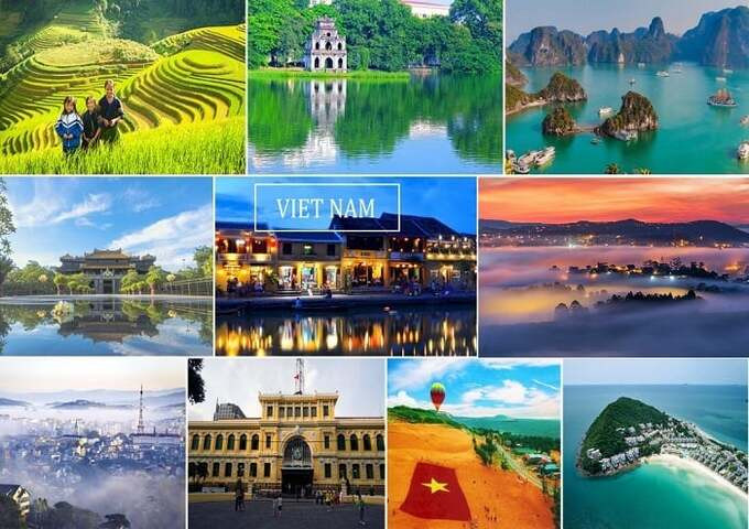 Những điểm đến nổi tiếng tại Việt Nam. Ảnh: Internet