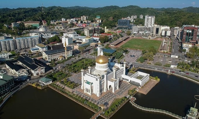 Một góc Brunei từ trên cao (Ảnh: Internet)