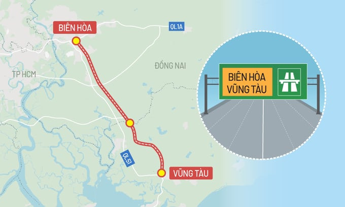 Tuyến cao tốc Biên Hòa - Vũng Tàu dự kiến sẽ rút ngắn khoảng cách từ TP. CHM đến Bà Rịa - Vũng Tàu. Ảnh: Internet