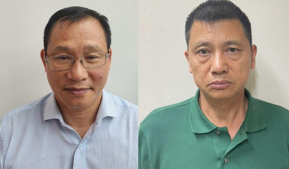 Hai bị can Phạm Hồng Phú và Bùi Thế Chuyên. Ảnh: Bộ Công an