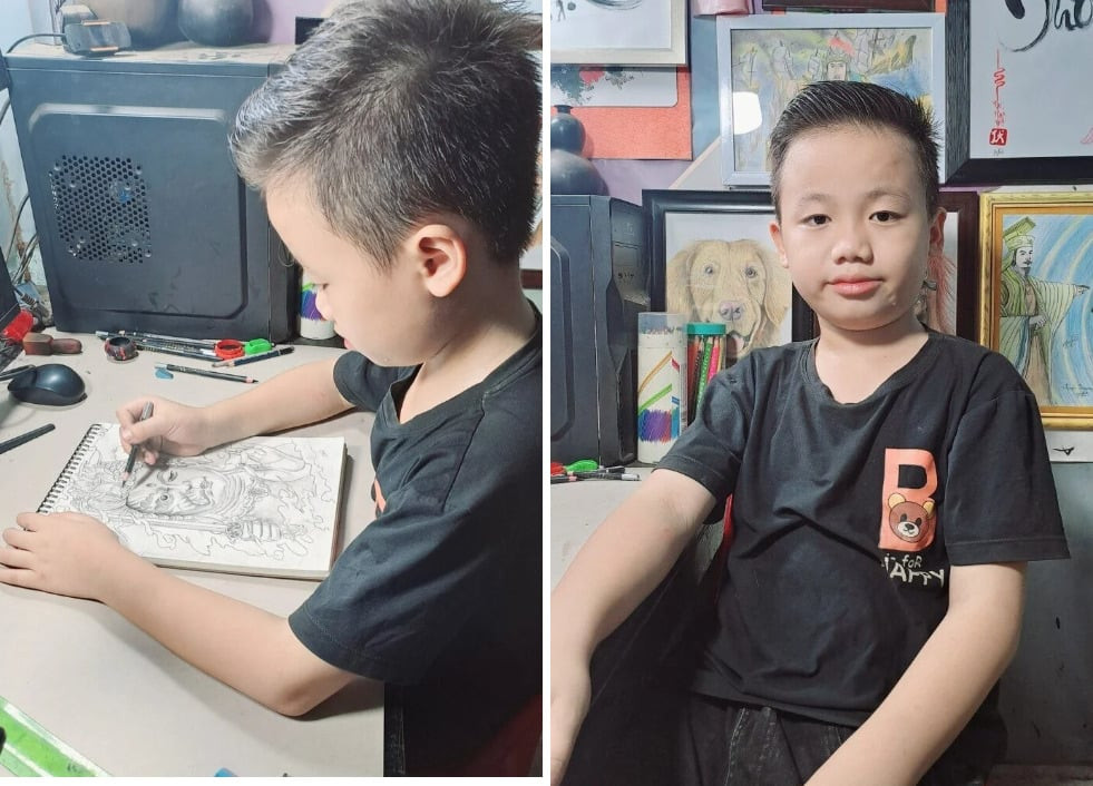 Cậu bé triệu view Nguyễn Quang Nghĩa. Ảnh: VTC News