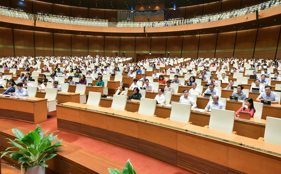Quang cảnh phiên làm việc tại Kỳ họp thứ 7 Quốc hội khóa XV - Ảnh: Quochoi.vn