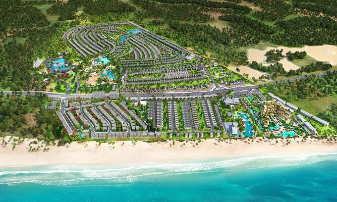 Bối cảnh 3D dự án Khu Resort Hoàn Vũ - Hồ Tràm