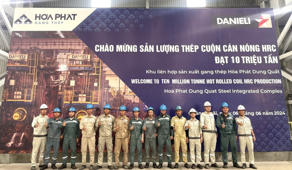 Tập đoàn Hòa Phát (HPG) cán mốc 10 triệu tấn HRC