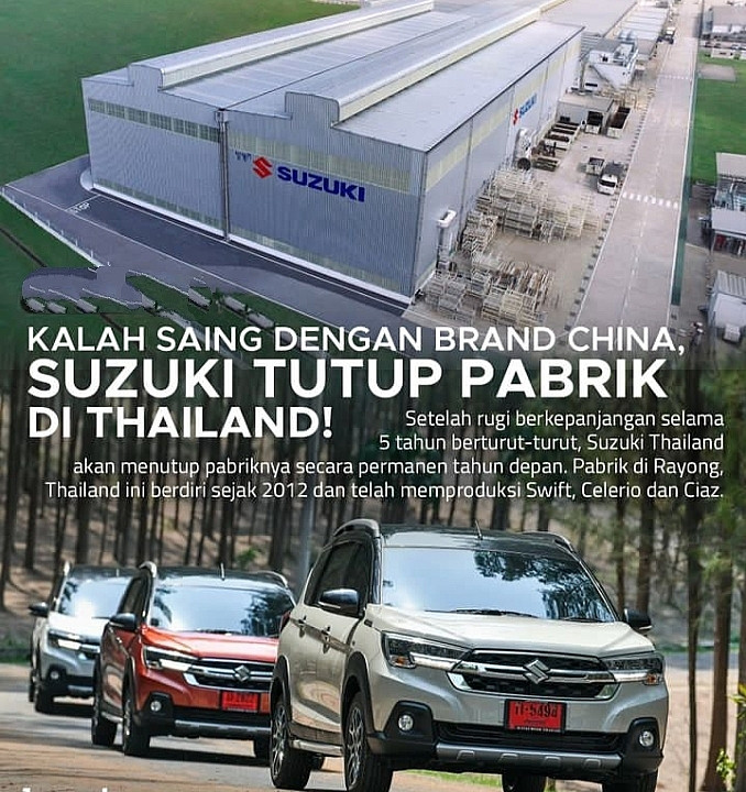 'Ông lớn' Suzuki đóng cửa nhà máy sản xuất 60.000 ô tô/năm ở Thái Lan vì lẽ gì?