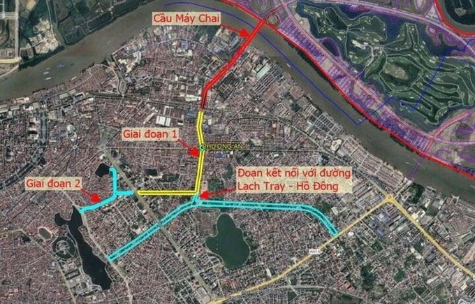 Vị trí cầu Hoàng Gia (cầu Máy Chai) và các tuyến hạ tầng kết nối. Ảnh: Internet