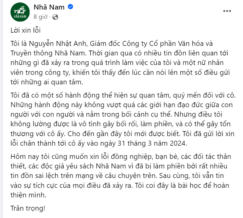 Nhã Nam và ông Nguyễn Nhật Anh gửi đơn tố cáo dịch giả Đặng Hoàng Giang vu khống, làm nhục người khác - ảnh 1