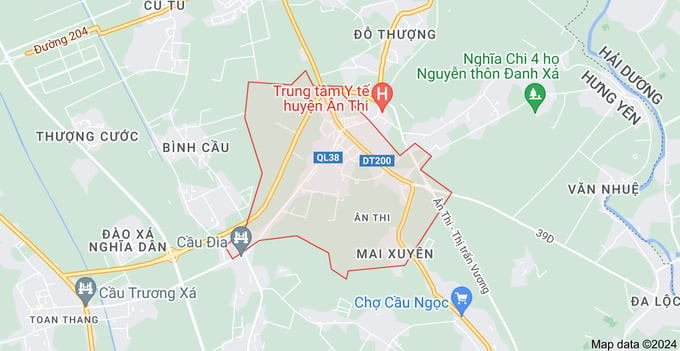 Địa bàn huyện Ân Thi, tỉnh Hưng Yên. Ảnh: Internet