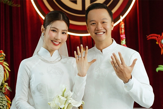 Cuối năm 2023, diễn viên Diễm My 9X chính thức nên duyên vợ chồng với doanh nhân Vinh Nguyễn (Ảnh: Internet)