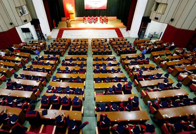 Thư viện Tạ Quang Bửu có hội trường lớn hiện đại với sức chứa hàng nghìn người. Ảnh: ST