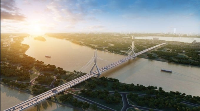 Phối cảnh cây cầu Tứ Liên trong tương lai. Ảnh: Internet