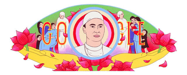 Năm 2022, Google Doodle tôn vinh Giáo sư Tôn Thất Tùng nhân dịp kỷ niệm 110 năm ngày sinh của ông. Ảnh: Google