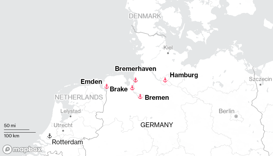 Hàng hóa châu Âu tắc nghẽn nghiêm trọng vì các cảng lớn nhất nước Đức đồng loạt đình công