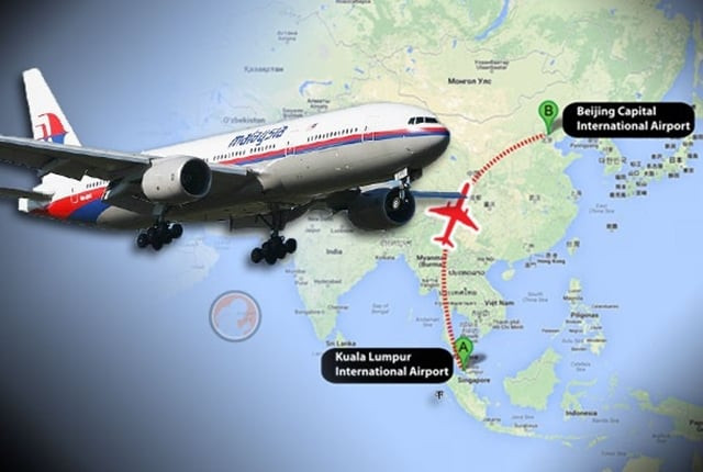 Chiếc MH370 chở 239 người biến mất một cách bí ẩn trên đường bay từ Kuala Lumpur đến Bắc Kinh. Ảnh: Internet