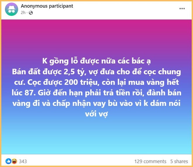 Chia sẻ của người đàn ông gây chú ý trên mạng xã hội. Ảnh: Internet