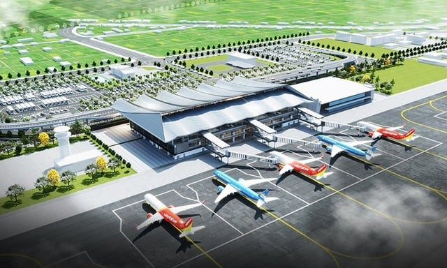 Phối cảnh tổng thể sân bay Đồng Hới sau khi hoàn thành dự án. Ảnh: ACV