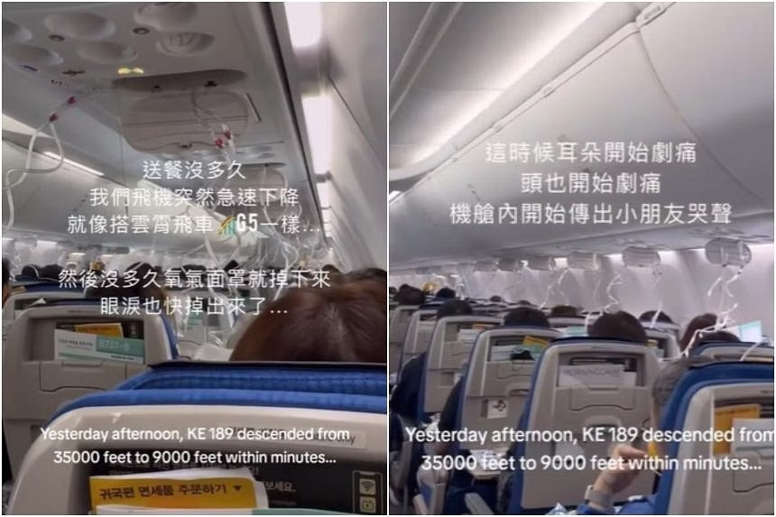 Máy bay Korean Air bất ngờ rơi tự do 8.200m: 13 người nhập viện trong 15 phút kinh hoàng