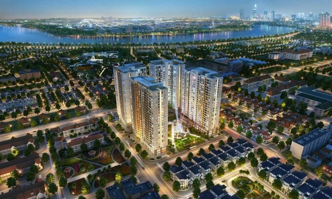 Bối cảnh dự án 3D dự án Victoria Village