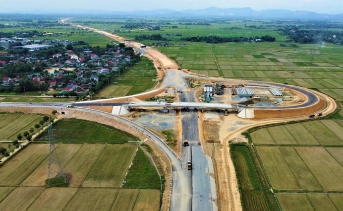 Dự án cao tốc Bắc - Nam phía Đông giai đoạn 2021-2025 qua Hà Tĩnh dài 102,38km. Ảnh: Internet