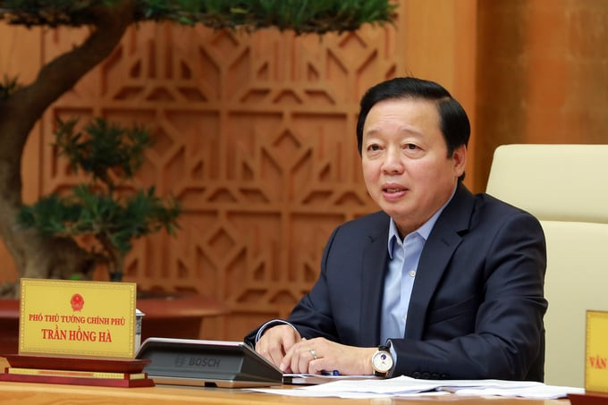 Phó Thủ tướng Trần Hồng Hà chủ trì chủ trì cuộc họp rà soát, hoàn thiện 2 dự thảo nghị định của Luật Đất đai 2024