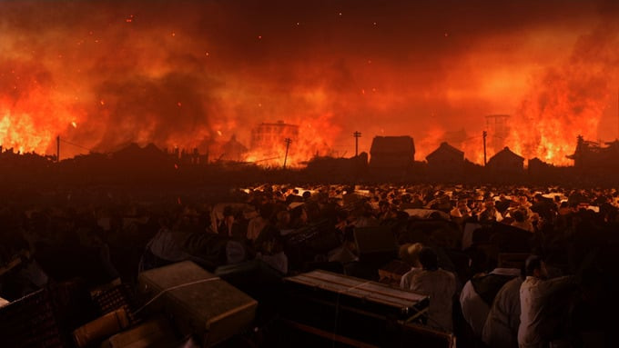 Đám cháy kinh hoàng cướp đi mạng sống của khoảng 105.000 người. Ảnh: Internet