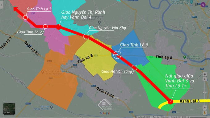 Toàn cảnh tuyến cao tốc TP. HCM - Mộc Bài. Ảnh: Internet