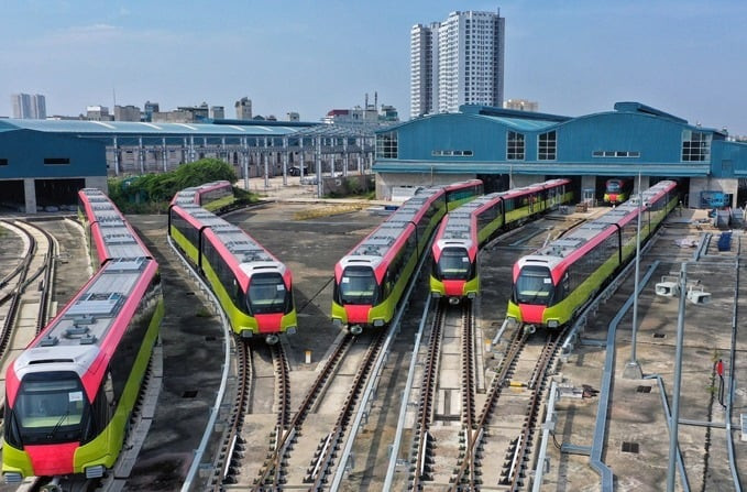 Từ nay đến năm 2045, TP. Hà Nội sẽ phải huy động tổng số vốn 55,426 tỷ USD để hoàn thành 598,5km đường sắt đô thị. Ảnh: Internet