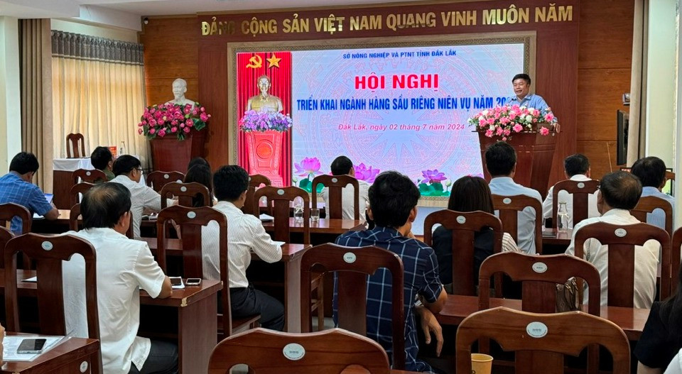 Ông Nguyễn Văn Hà - Phó giám đốc sở Nông nghiệp tỉnh Đắk Lắk phát biểu tại hội nghị.