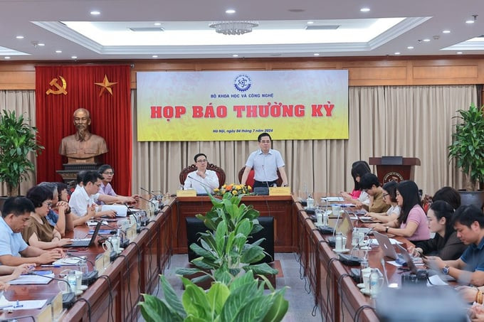 Họp báo thường kỳ quý II/2024 của Bộ KH&CN tổ chức chiều 4/7, tại Hà Nội (Ảnh: Báo Chính Phủ)