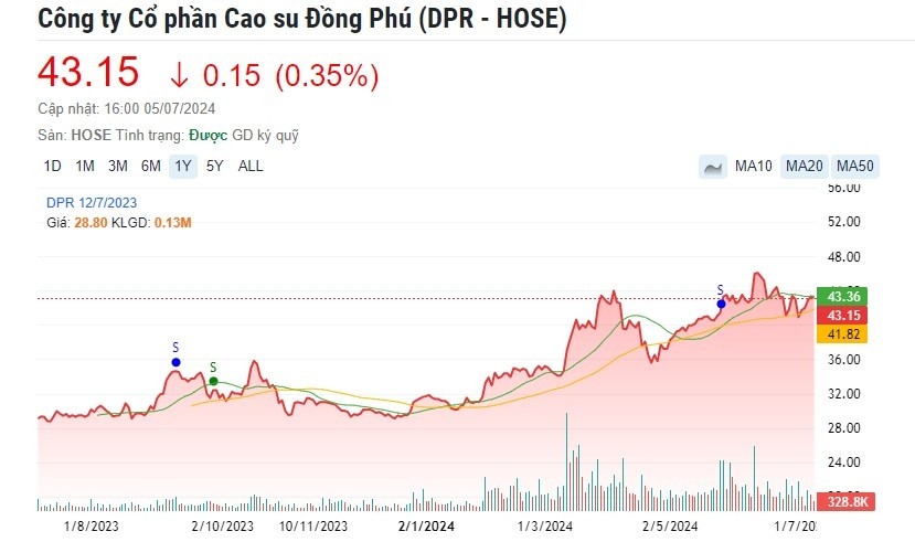 Có câu chuyện chuyển đổi đất và lấn sân bất động sản, một cổ phiếu cao su được kỳ vọng tăng 24%